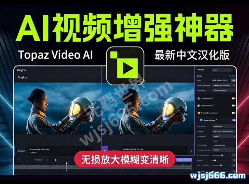 Topaz Video AI(AI视频增强）-无羁世界